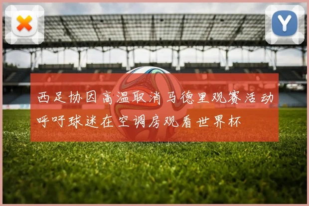 西足协因高温取消马德里观赛活动呼吁球迷在空调房观看世界杯